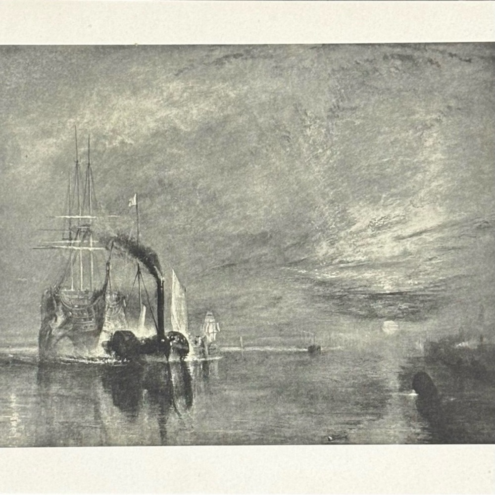 Joseph Mallord William Turner FIGHTING TÉMERAIRE Fine Art Print 1902 Vintage